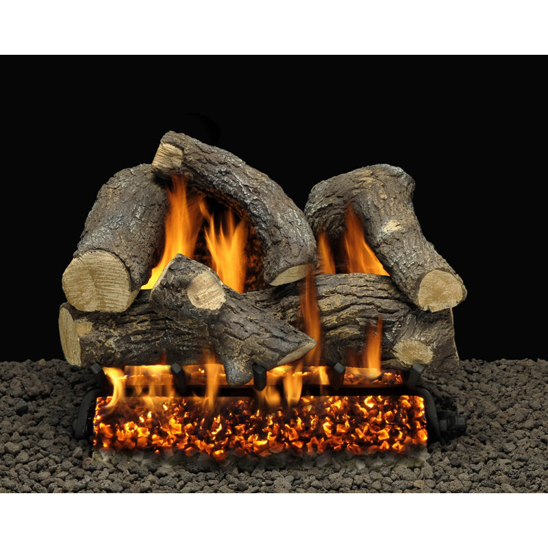 American Gas Log Somerset Blaze Vented Natural Gas/Propane Fireplace